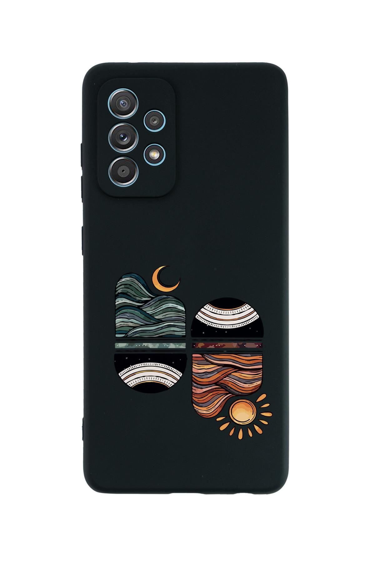 Samsung A23 Uyumlu Sunset Desenli Premium Silikonlu Lansman Telefon Kılıfı