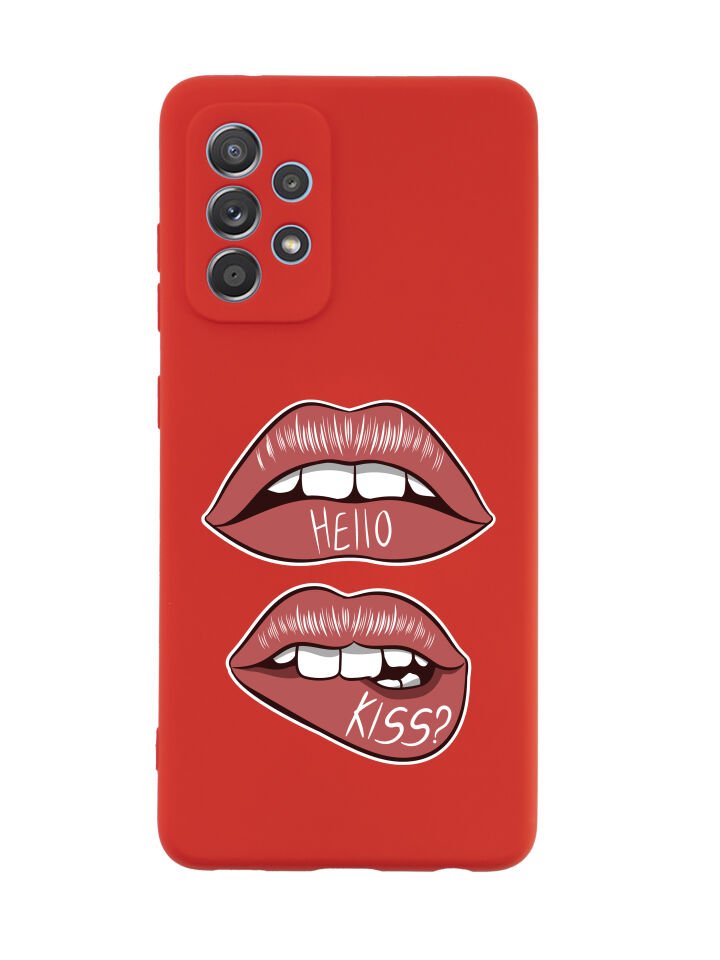 Samsung A52 Hello Kiss Premium Silikonlu Telefon Kılıfı