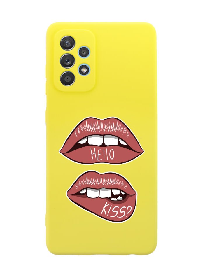 Samsung A52 Hello Kiss Premium Silikonlu Telefon Kılıfı