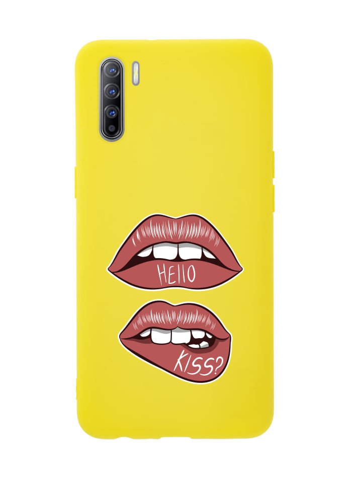 Oppo Reno 3 Hello Kiss Premium Silikonlu Telefon Kılıfı