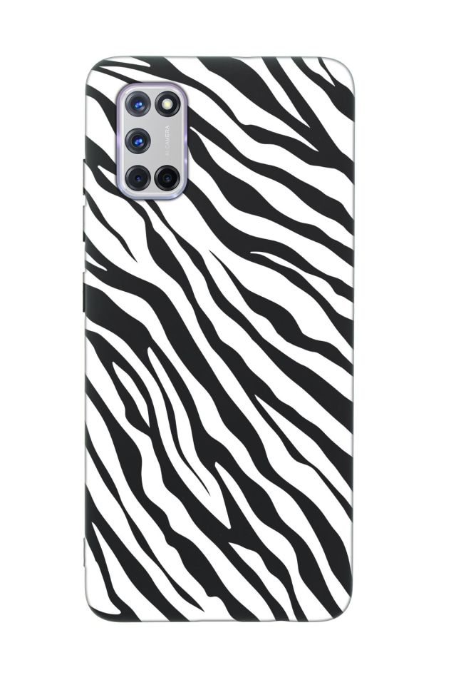 Oppo A72 Zebra Pattern Premium Silikonlu Telefon Kılıfı