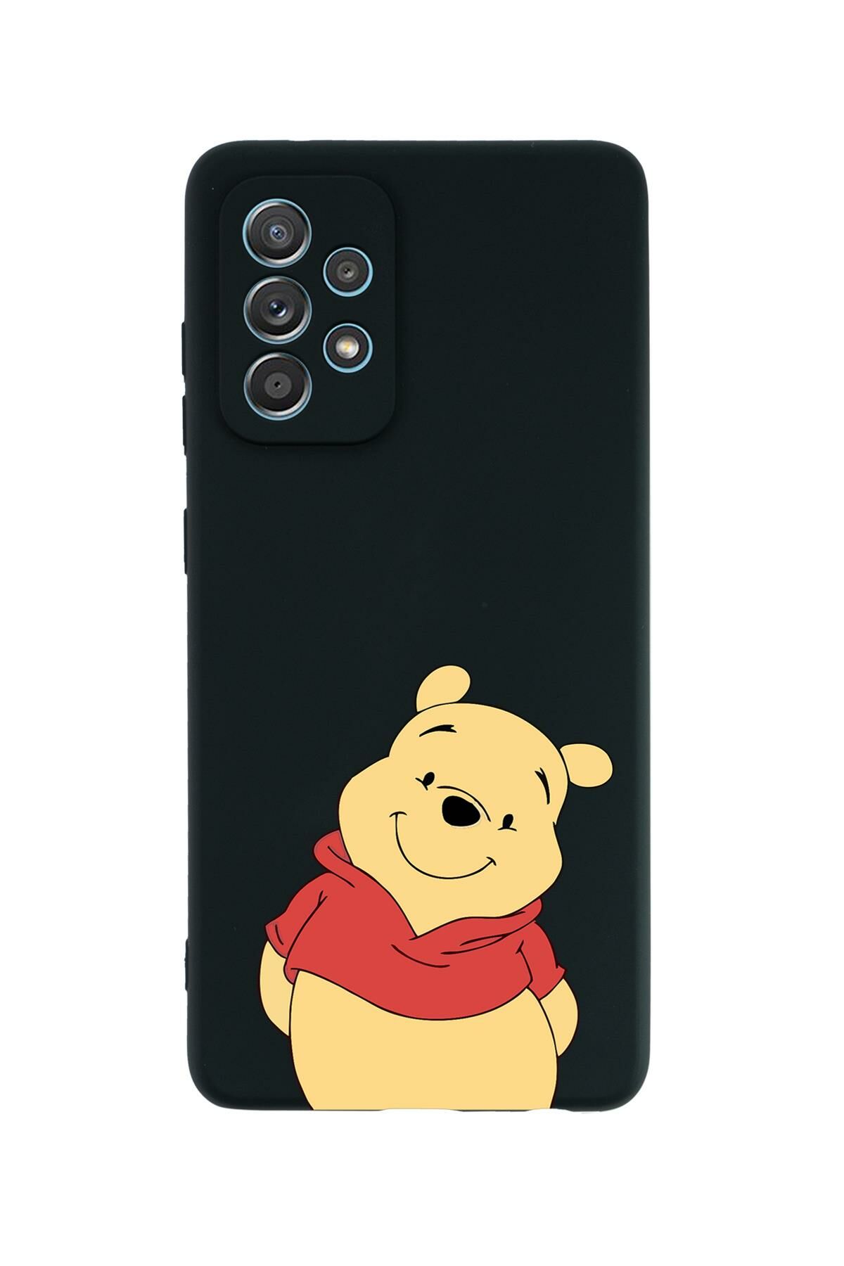 Samsung A23 Uyumlu Pooh Desenli Premium Silikonlu Lansman Telefon Kılıfı