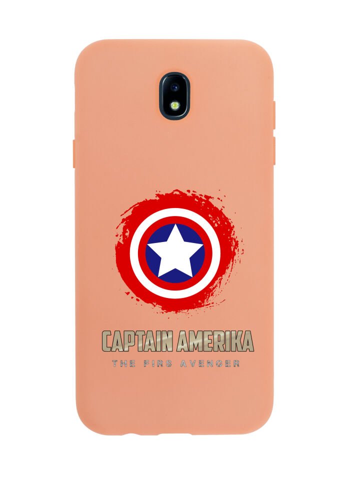 Samsung J7 Pro Captain America Premium Silikonlu Telefon Kılıfı