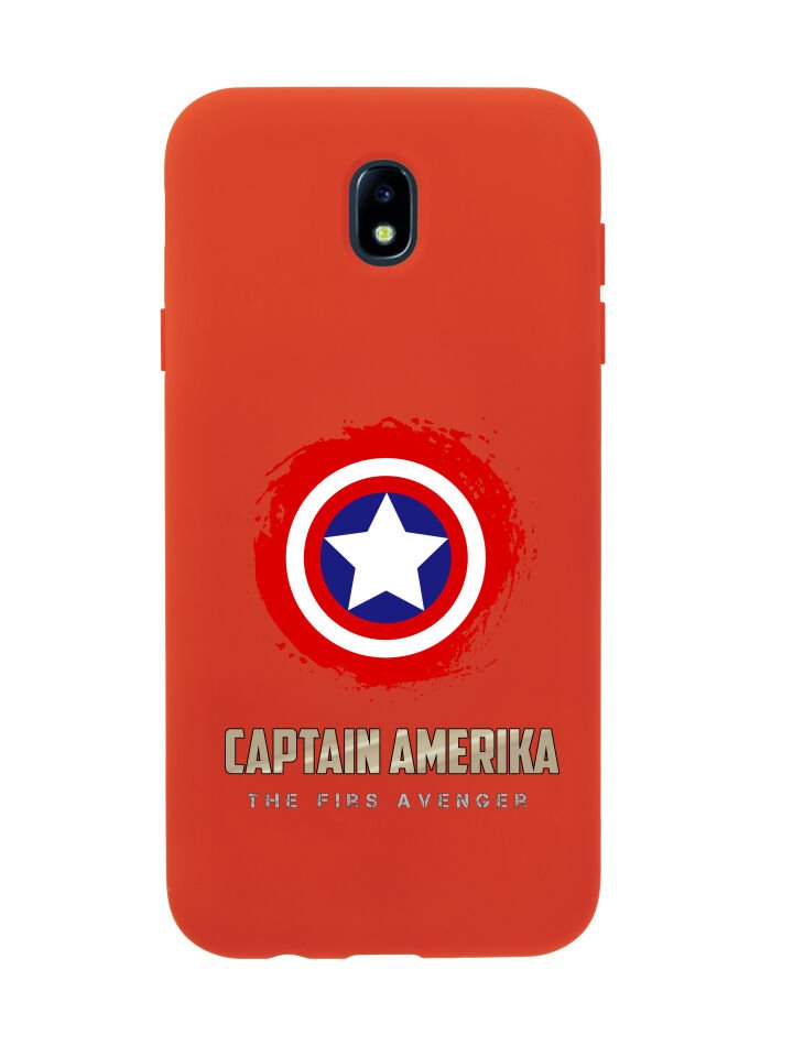 Samsung J7 Pro Captain America Premium Silikonlu Telefon Kılıfı