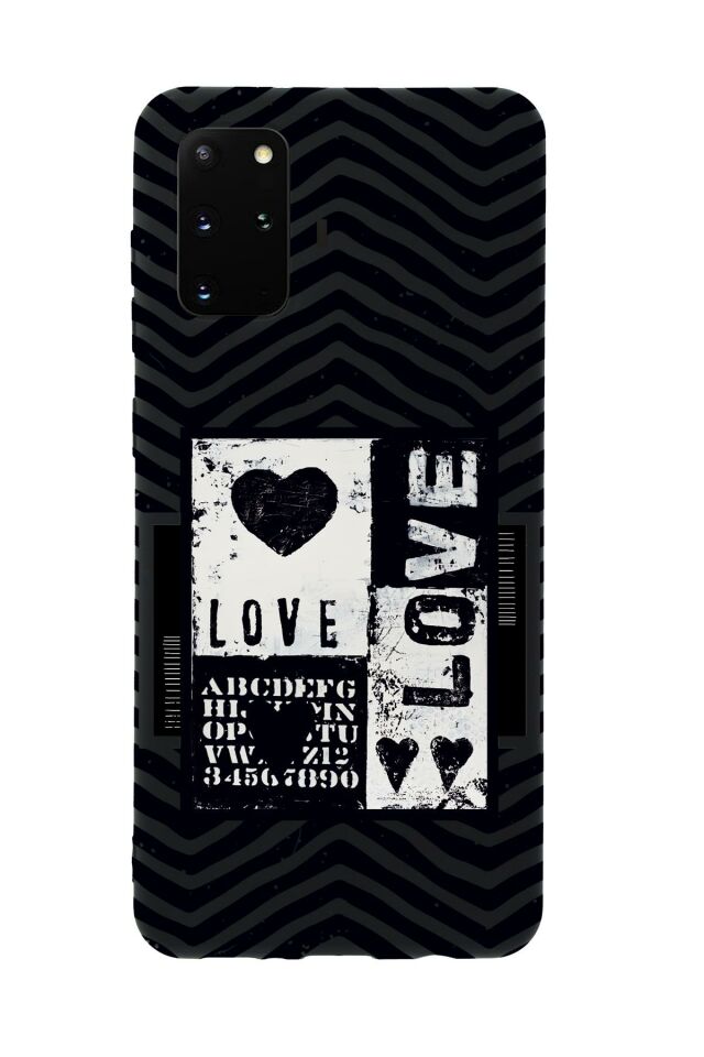 Samsung S20 Plus Black Love Premium Silikonlu Telefon Kılıfı