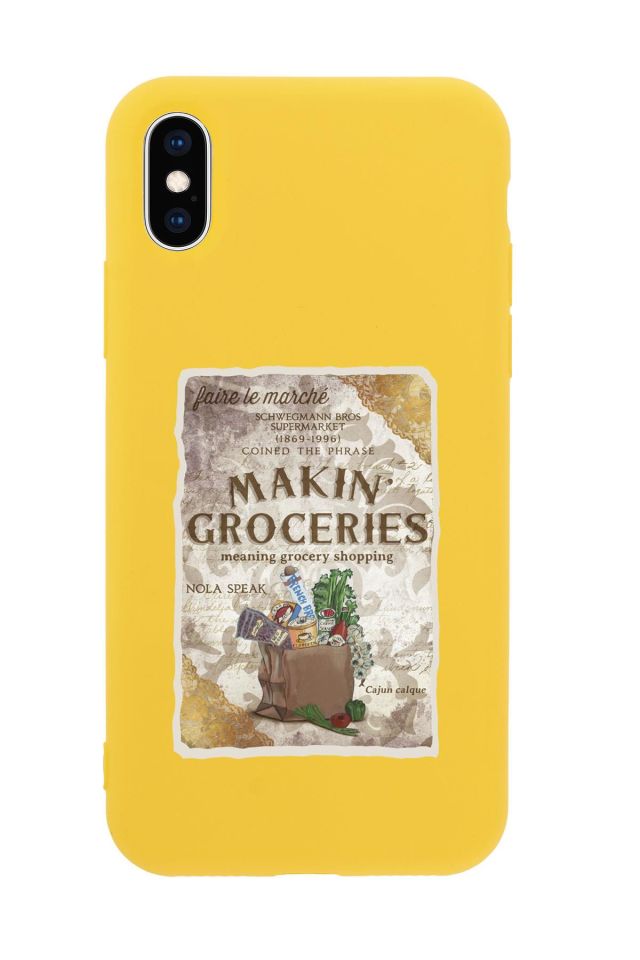 iPhone Xs Max Makin Groceries Premium Silikonlu Telefon Kılıfı