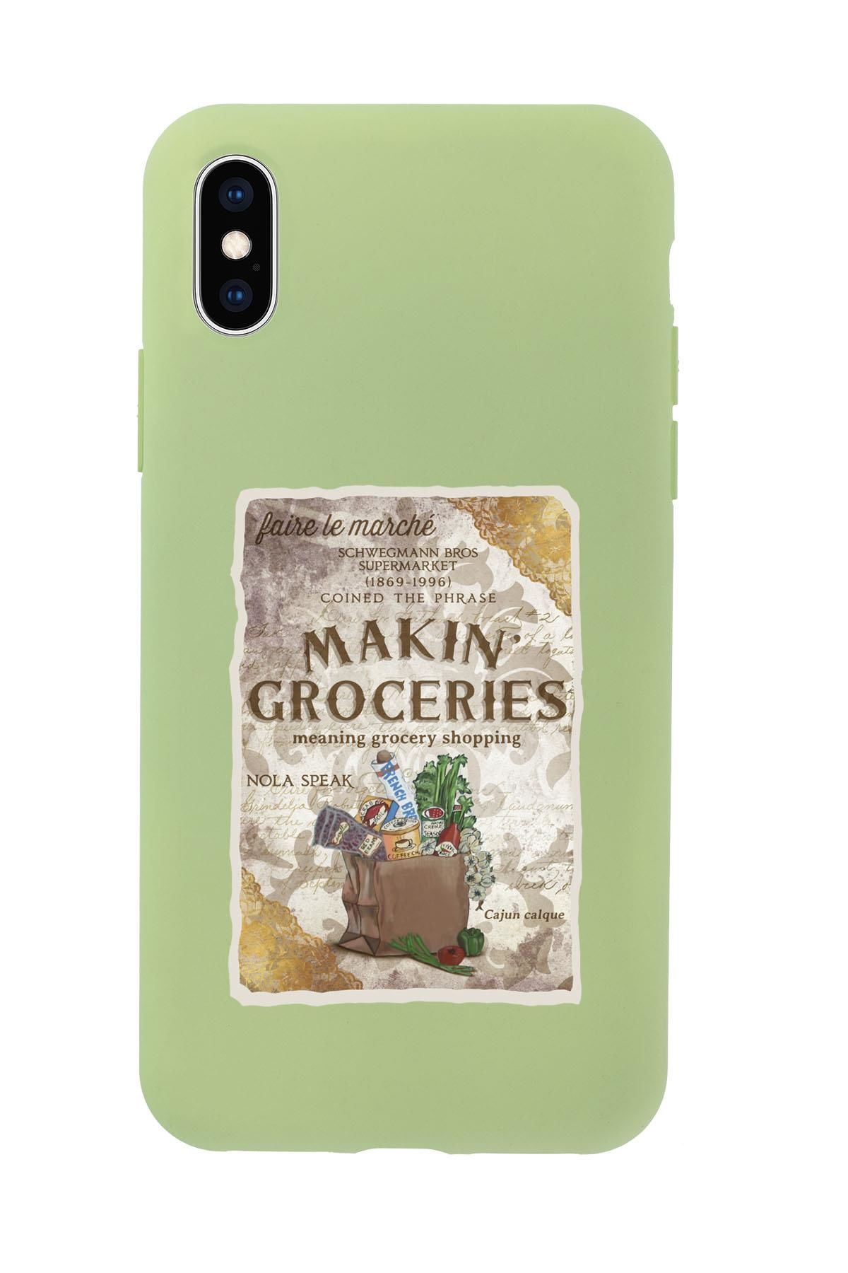 iPhone Xs Max Makin Groceries Premium Silikonlu Telefon Kılıfı