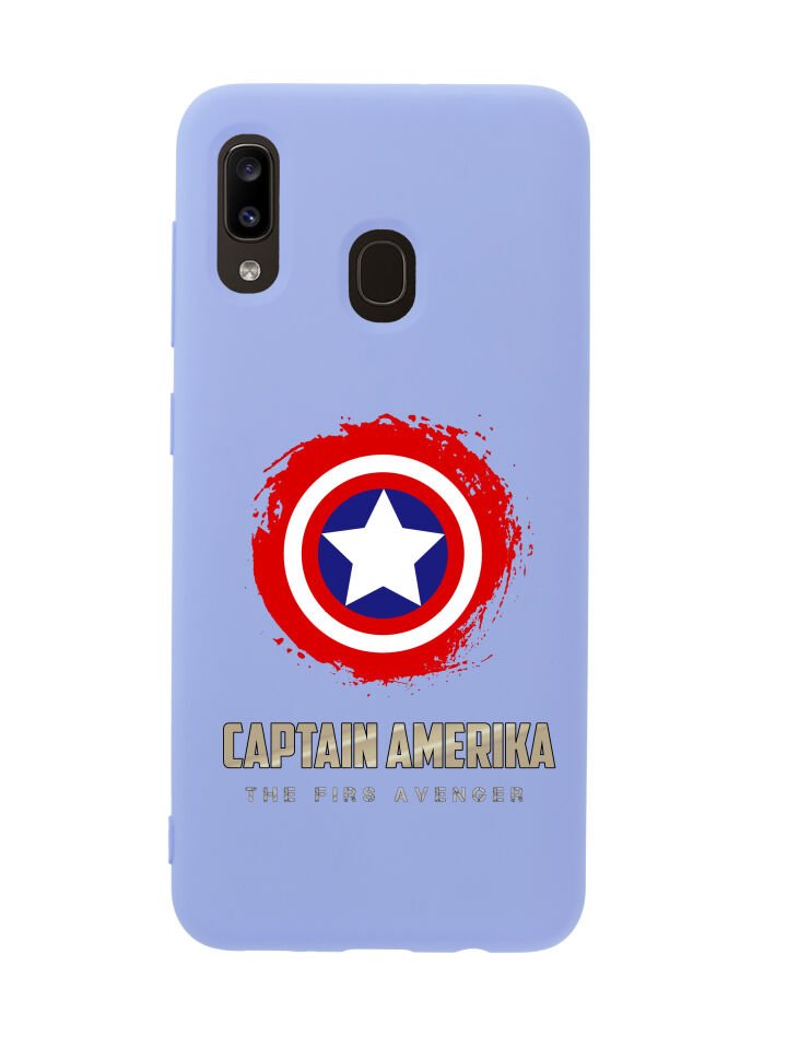 Samsung A20 Captain America Premium Silikonlu Telefon Kılıfı