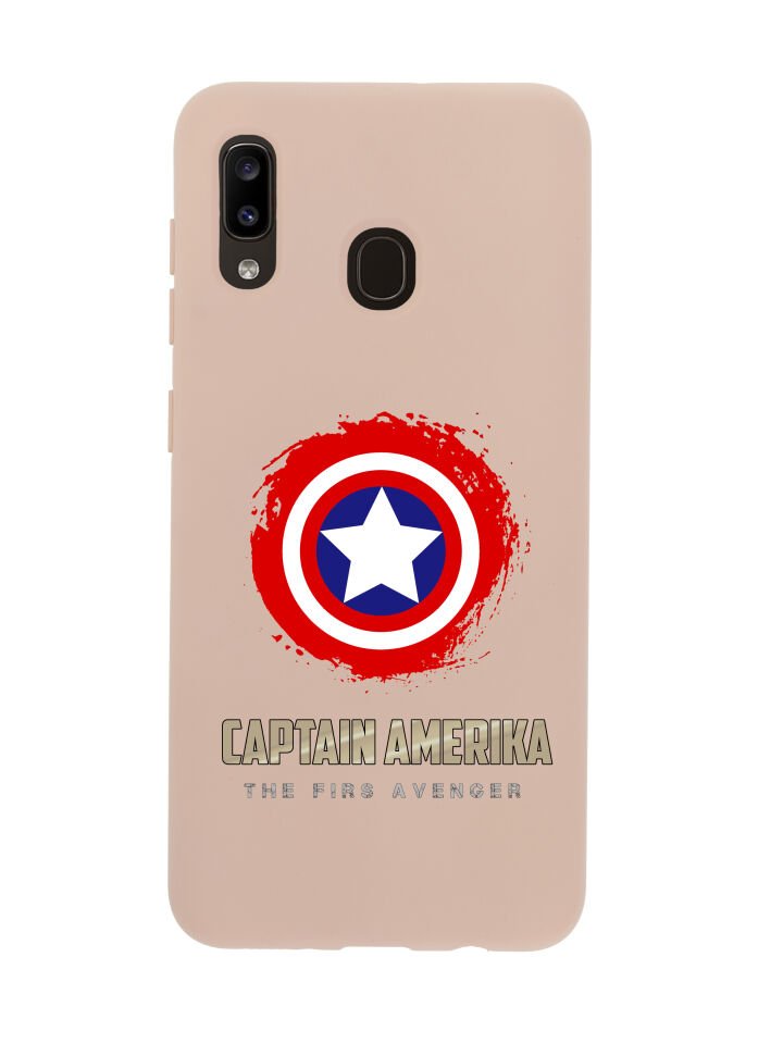 Samsung A20 Captain America Premium Silikonlu Telefon Kılıfı