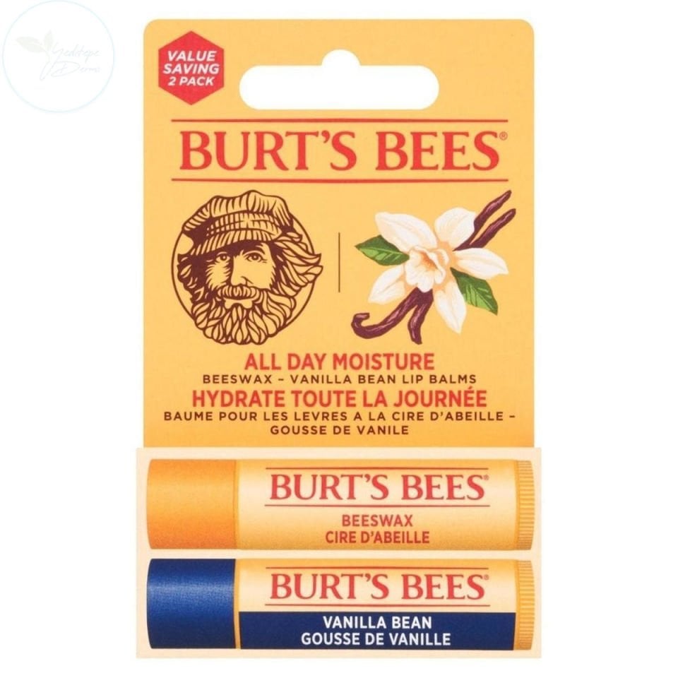 Burt's Bees Lip Balm Duo clip strip -Beeswax & Vanilla Bean 8,5 gr