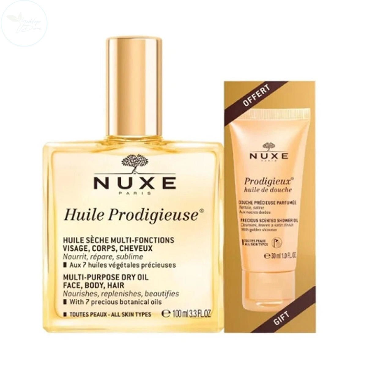 NUXE Huile Prodigieuse  Çok amaçlı kuru yağ (duş yağı hediyeli) 100 ml