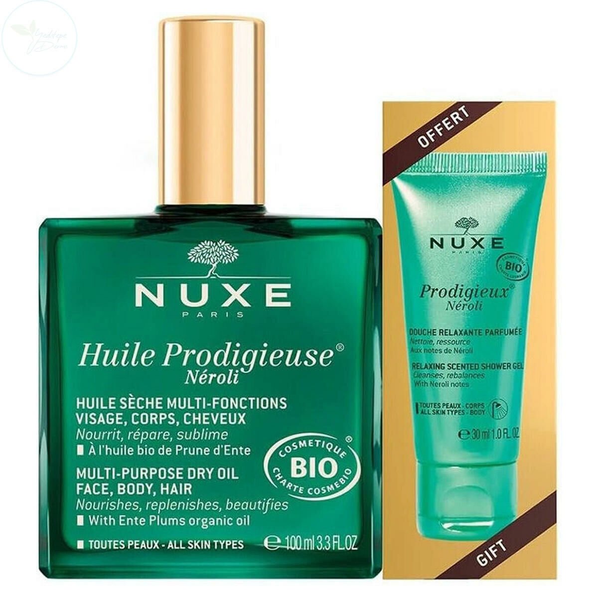 NUXE Huile Prodigieuse Neroli  Çok amaçlı kuru yağ (duş jeli  hediyeli) 100 ml