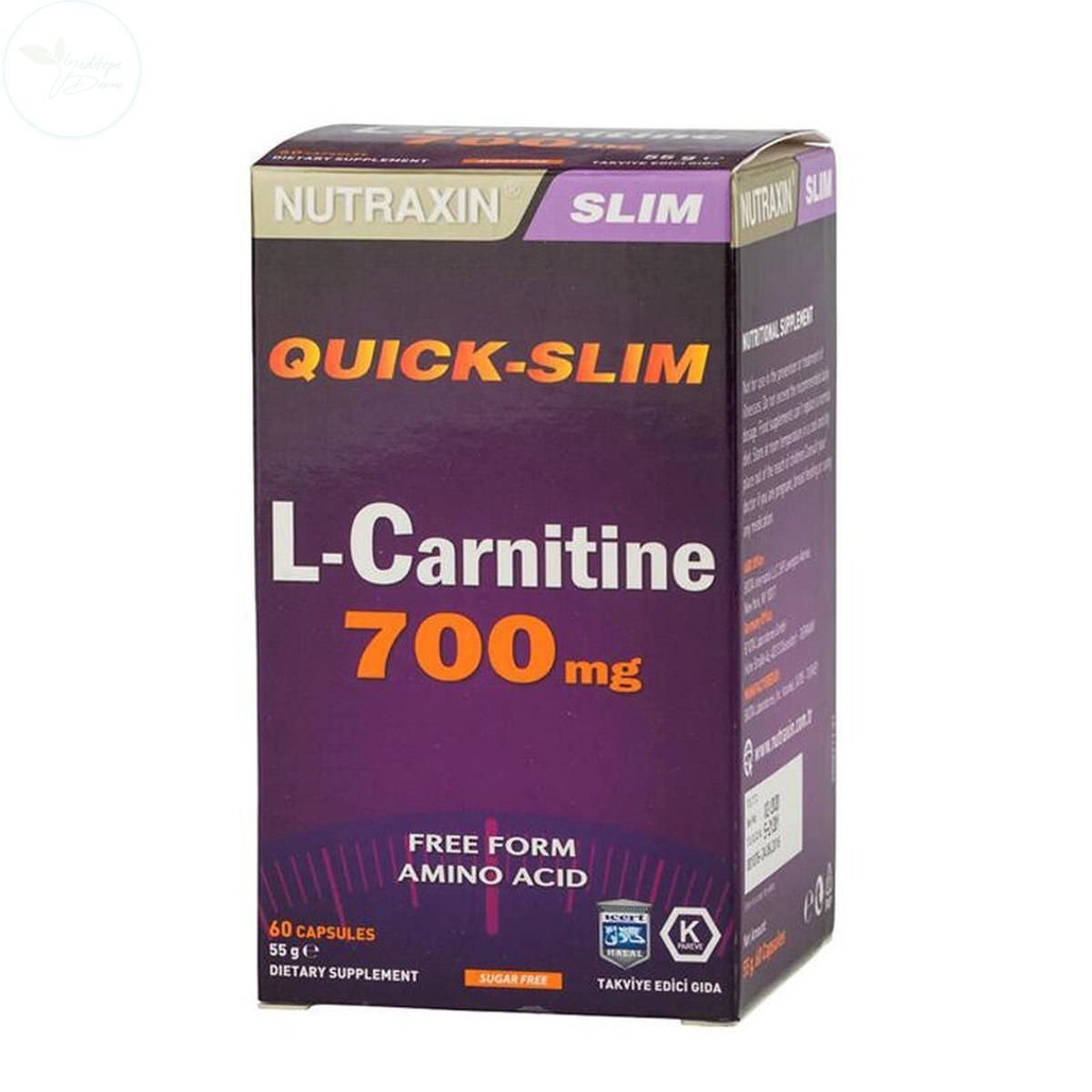 Nutraxin Quick-Slim L-Carnitine 700mg 60 Kapsül