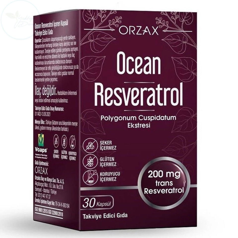 Orzax Ocean Resveratrol Takviye Edici Gıda 30 Kapsül