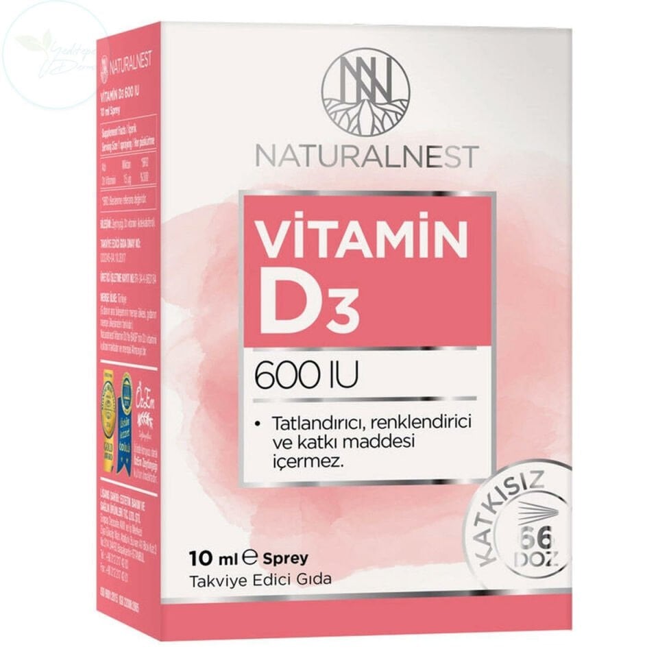 Naturalnest Vitamin D3 600 IU Sprey 10 ml