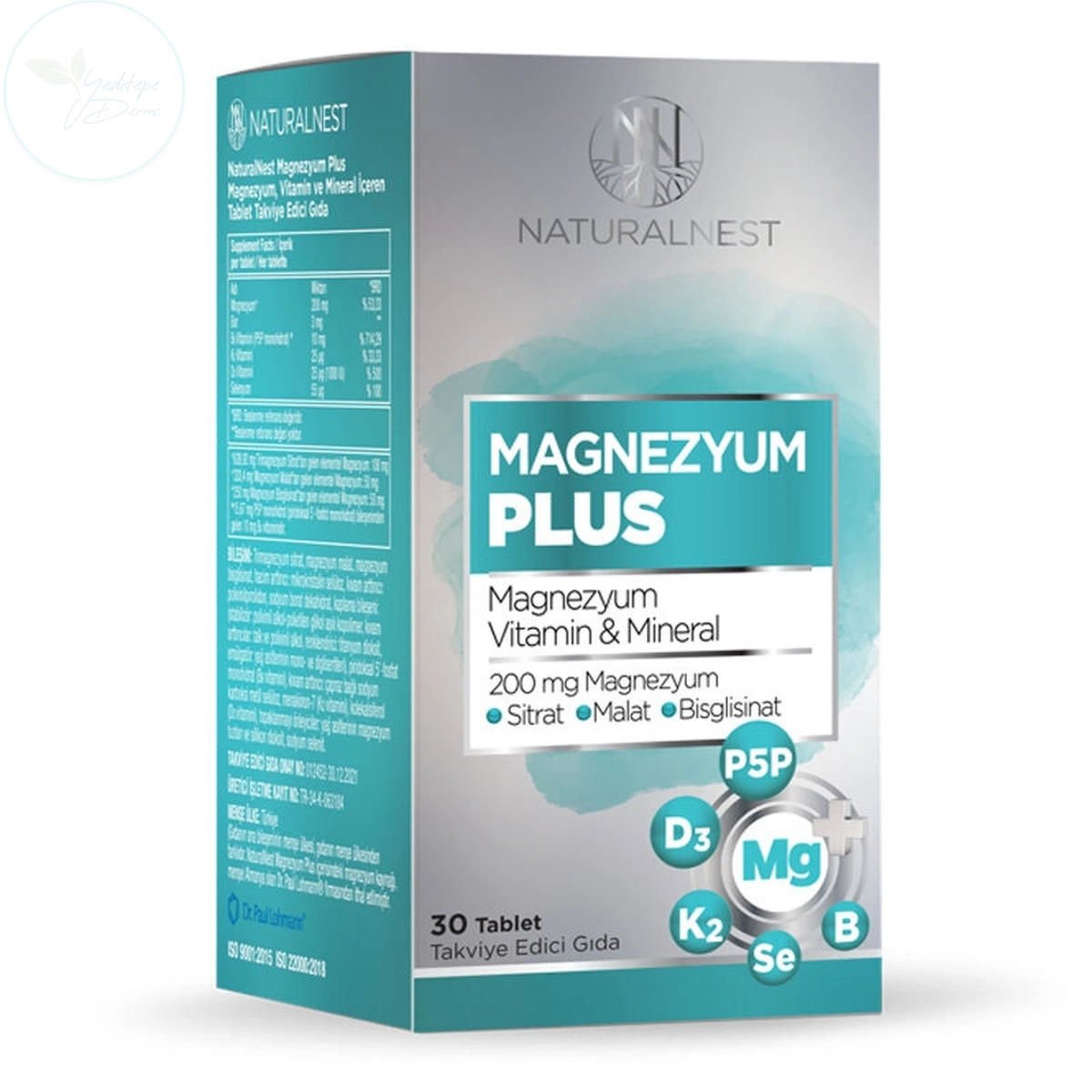 Naturalnest Magnesium Plus Takviye Edici Gıda 30 Tablet