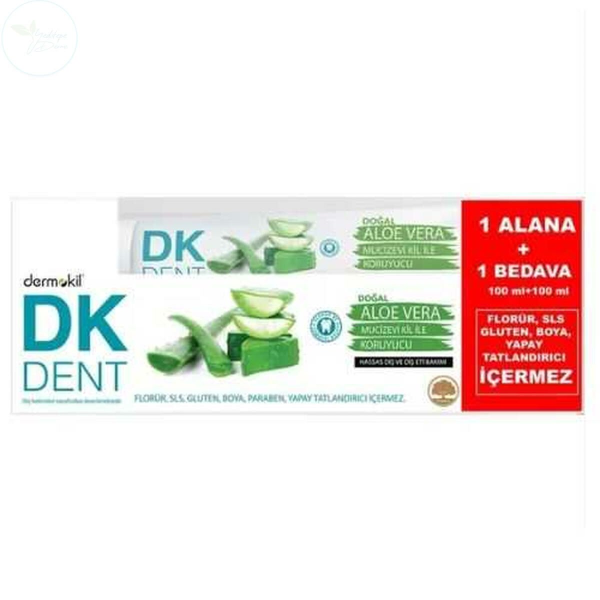 Dermokil DK Dent Aloe Vera 100 Ml Diş Macunu 1 Alana 1 Bedava