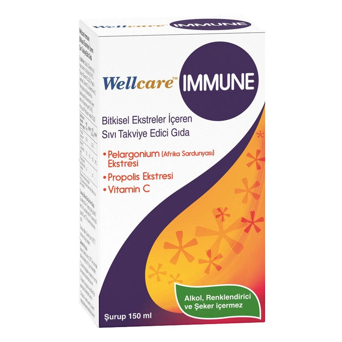 Wellcare Immune Sıvı Takviye Edici Gıda 150 ml