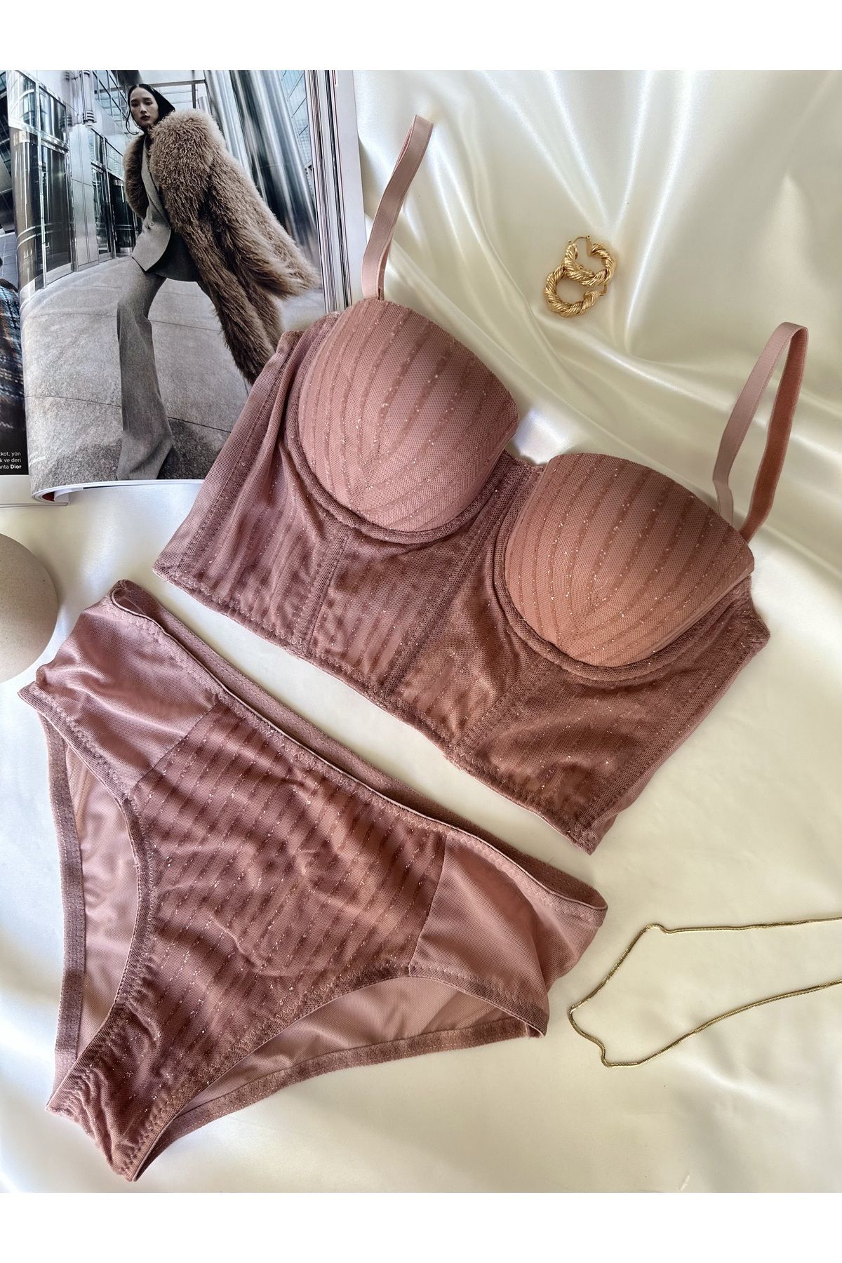 Simli Destekli Bralet Takım