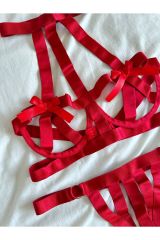 Harness Lastikli Kurdela detaylı Sütyen Takımı