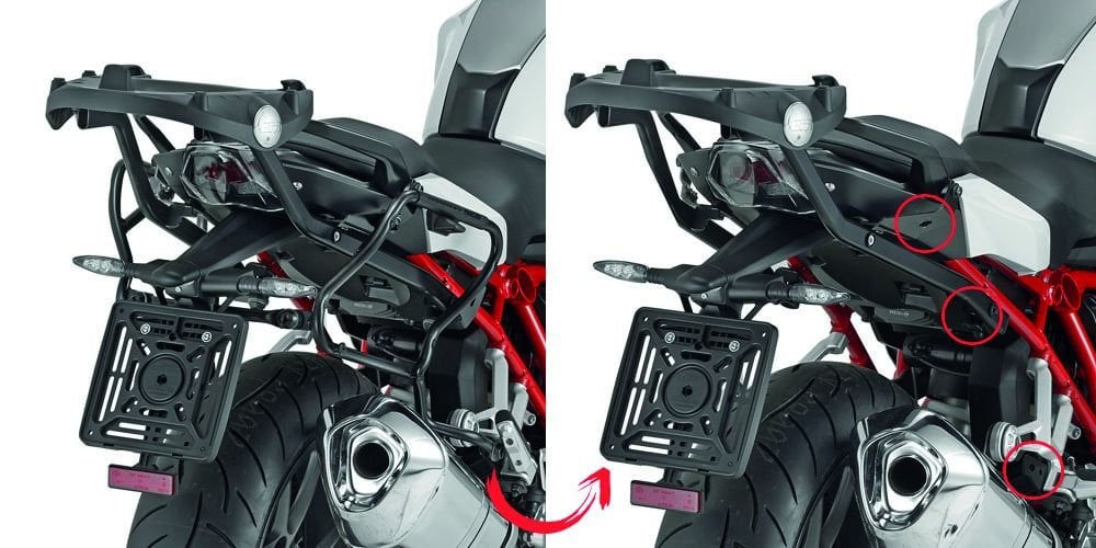 GIVI PLXR5117 BMW R1200R - R1200RS (15-18) - R1250R (19-24) - R1250RS (19-24) YAN ÇANTA TAŞIYICI