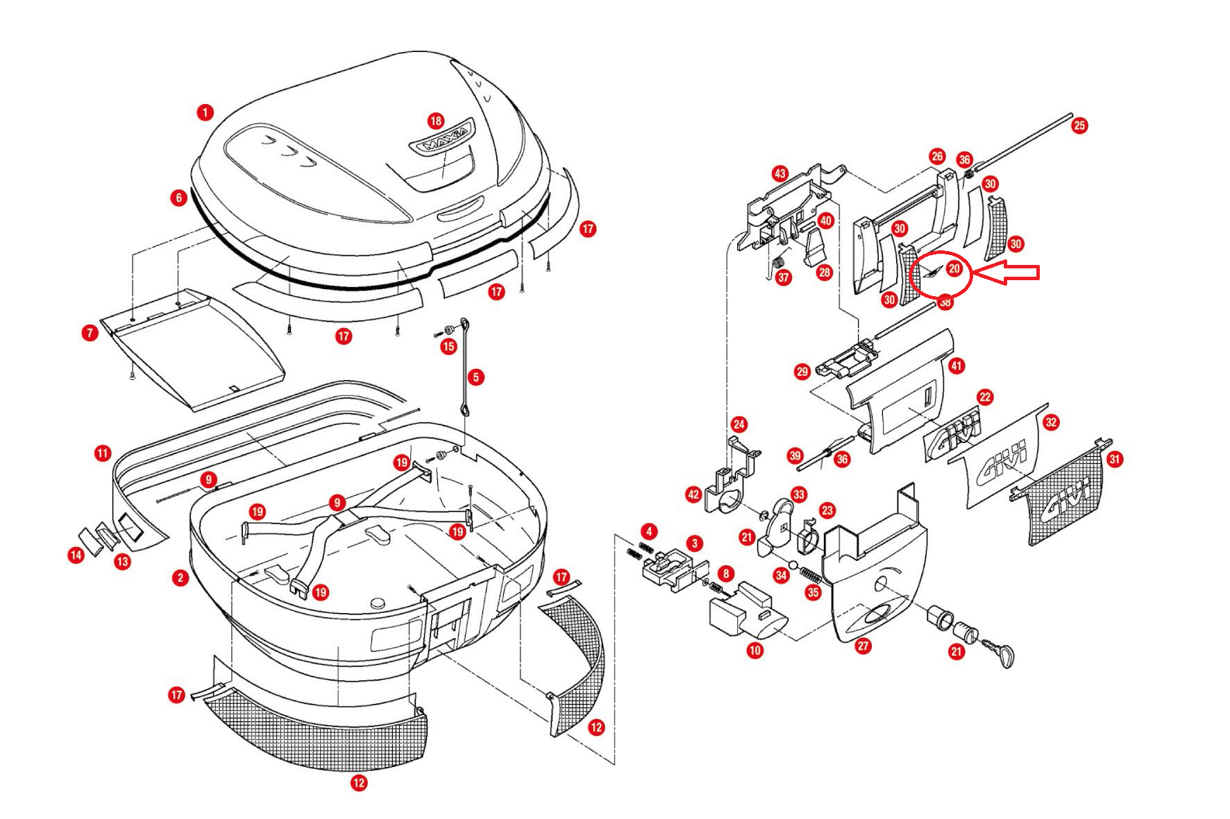 GIVI Z127 ÇANTA KİLİT AMBLEM E52