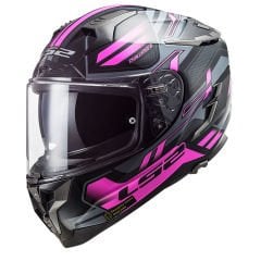 LS2 CHALLENGER SPIN SİYAH-TITANIUM-PEMBE KASK