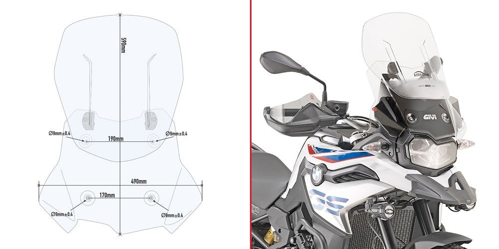 GIVI AF5127 BMW F 750 GS -F 800 GS - F 850 GS (18-24) RÜZGAR SİPERLİK