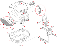 GIVI Z1394 ÇANTA REFLEKTÖRÜ SET E470