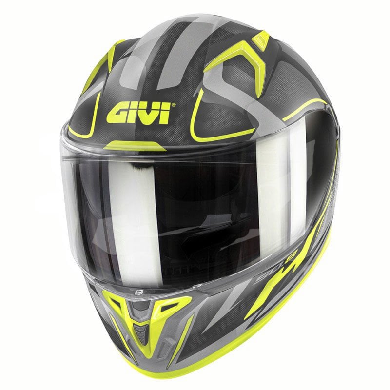 GIVI 50.8 RACER MAT SİYAH-TITANIUM-SARI KASK