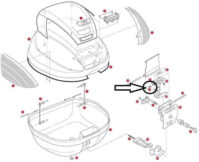 GIVI Z632R ÇANTA YAYI E52-V35-V46-E260-E340-E350-E370-E450-E470-TRK33