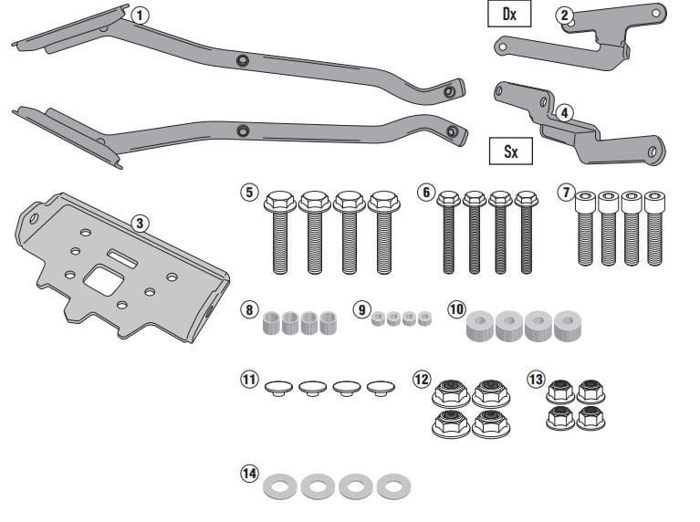 GIVI 4116FZ KAWASAKI Z300 (15-16) ARKA ÇANTA TAŞIYICI