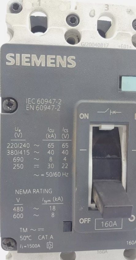 SIEMENS 3VL1716-1DD3 KOMPAKT TERMİK MANYETİK GÜÇ ŞALTERİ