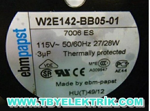 EBMPAPST W2E142-BB05-01 FAN