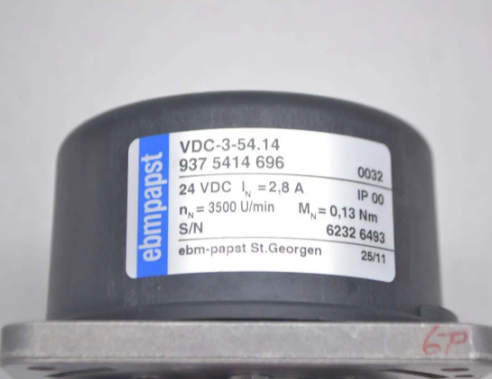 Ebm-papst VDC-3-54.14 3/8in Mil 3500rpm 24v-dc Elektrik Motoru