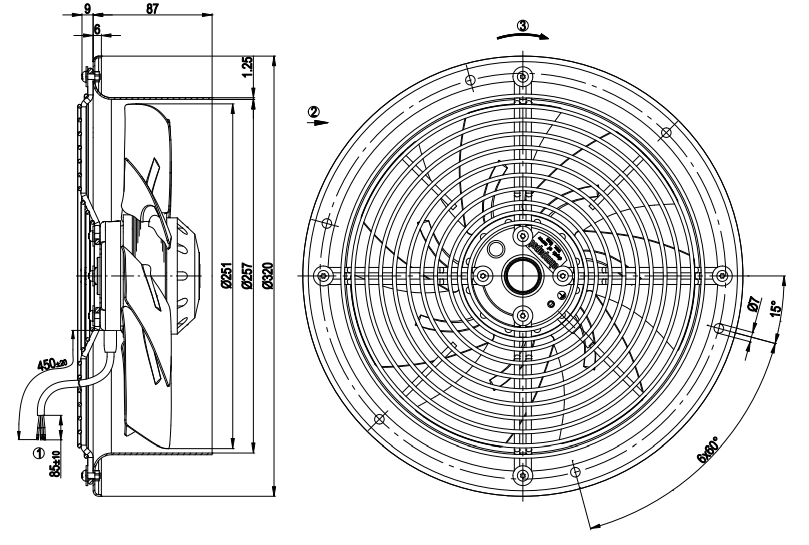 EBMPAPST W4S250-CH02-01 FAN