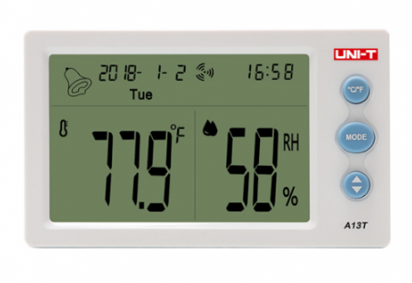 Unit A13T Dijital Saatli Sıcaklık ve Nem Ölçer