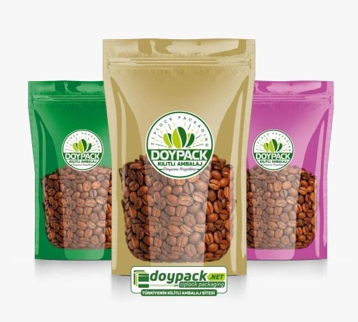 Renkli Şeffaf Metalize Kilitli Doypack