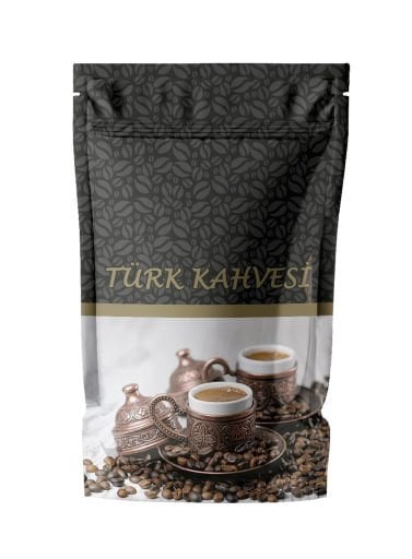 Kahve Desenli Kilitli Doypack