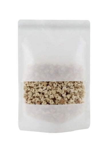 Beyaz Kraft Pencereli Doypack