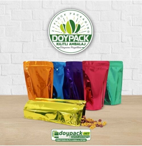 Renkli Metalize Kilitli Doypack