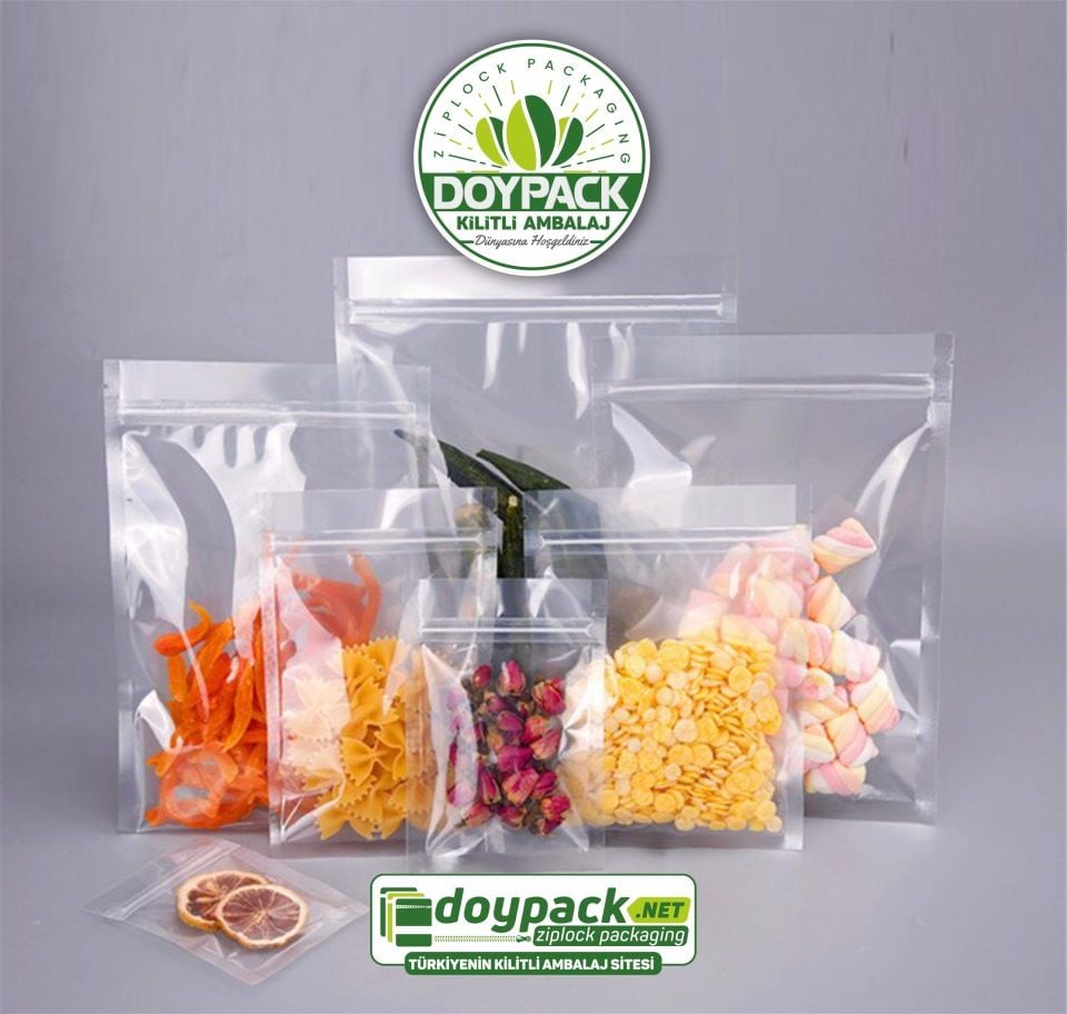 Şeffaf Kilitli Doypack 50 - 8.5x14.5cm