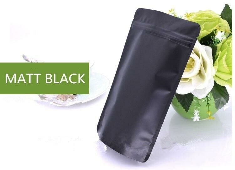 Mat Siyah Alüminyum Kilitli Doypack