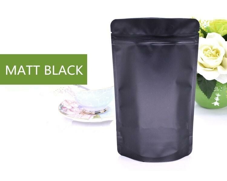 Mat Siyah Alüminyum Kilitli Doypack