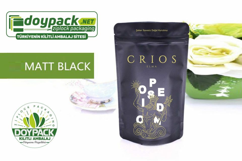 Mat Siyah Alüminyum Kilitli Doypack