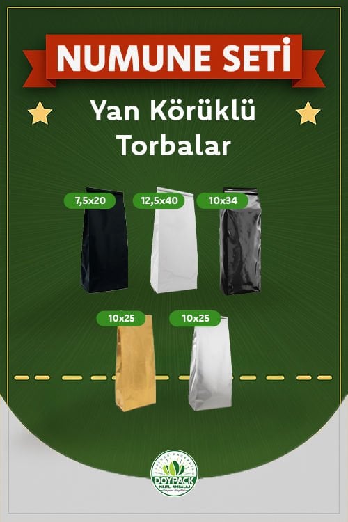 Şeffaf Metalize Gümüş Kilitli Doypack Numune Seti