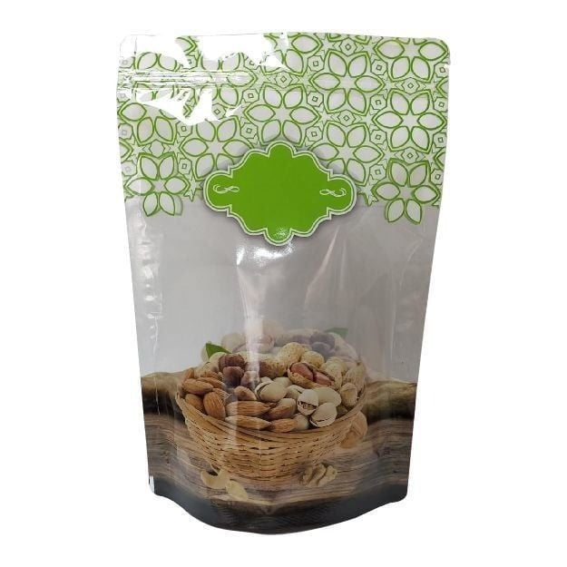 Kuruyemi̇ş Desenli̇ Yeşil Doypack