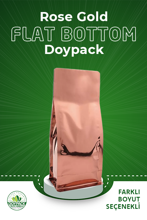 Rose Gold Metalize Flat Bottom 1000 - 12.5x26cm - Valfli