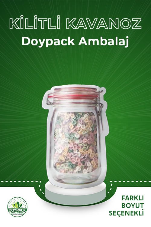 Kilitli Kavanoz Doypack Ambalaj 3000 - 11x18.5cm