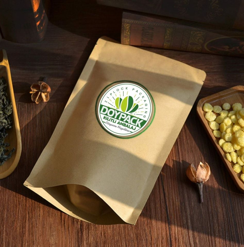 Kraft Alüminyum Kilitli Doypack